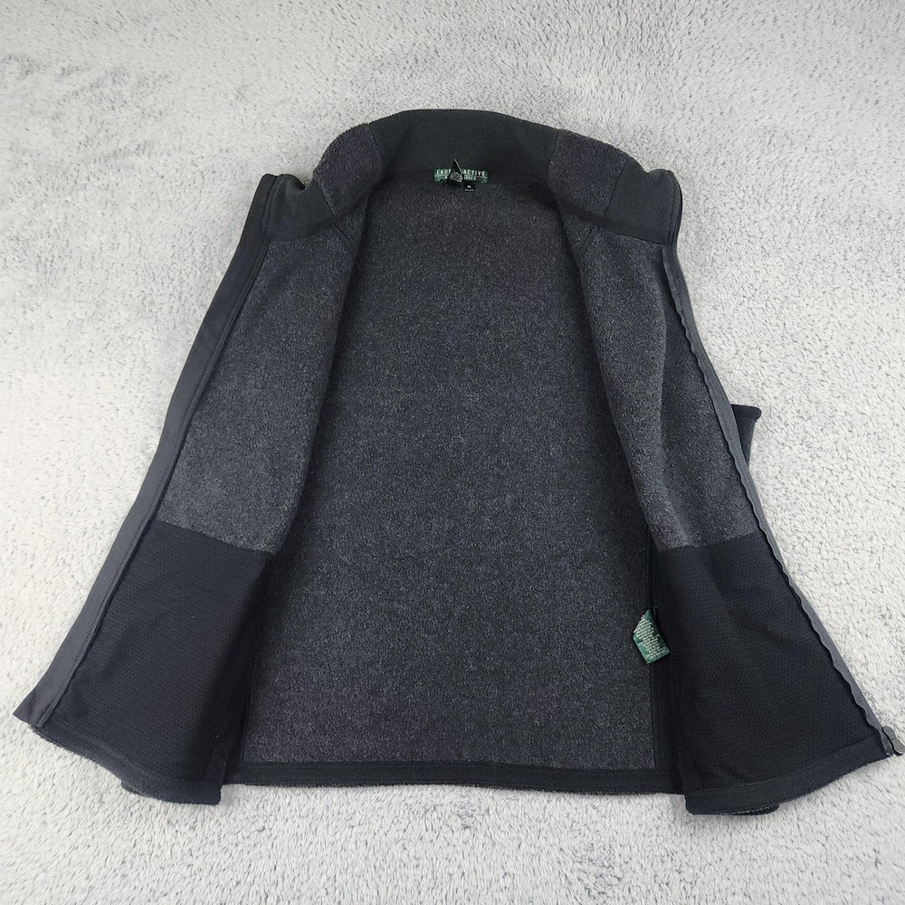 Lauren Active Ralph Lauren Vest Womens XL Gray Fleece Full Zip Stretch Pockets - Picture 13 of 14